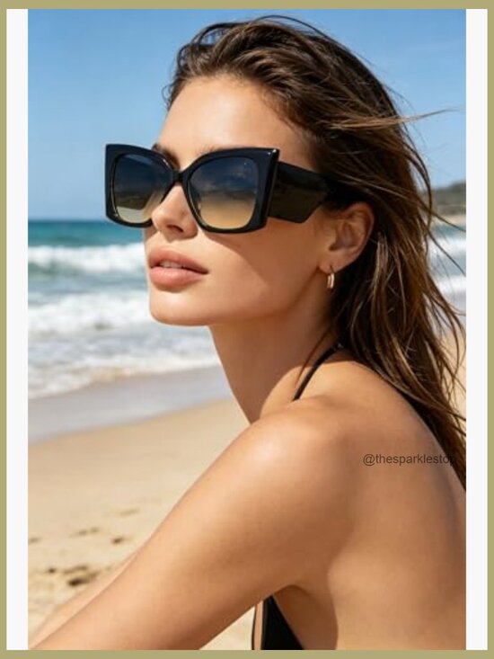Oversized Y2K Cat Eye Square Sunglasses UV400 Unisex main image 6